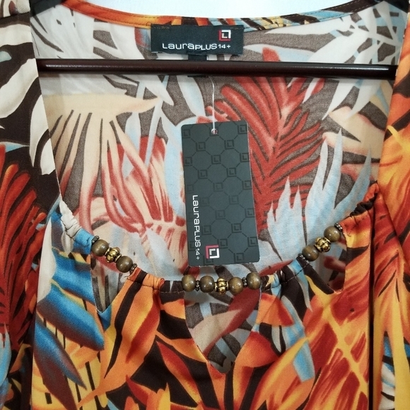 lauraplus14+ new multicolored plus size top - Picture 4 of 9